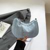 Women Shoulder Bag Fashion Denim Shoulder Bag, Simple Solid Color Handbag, Women's Chain, Underarm Hand, Women's Bag