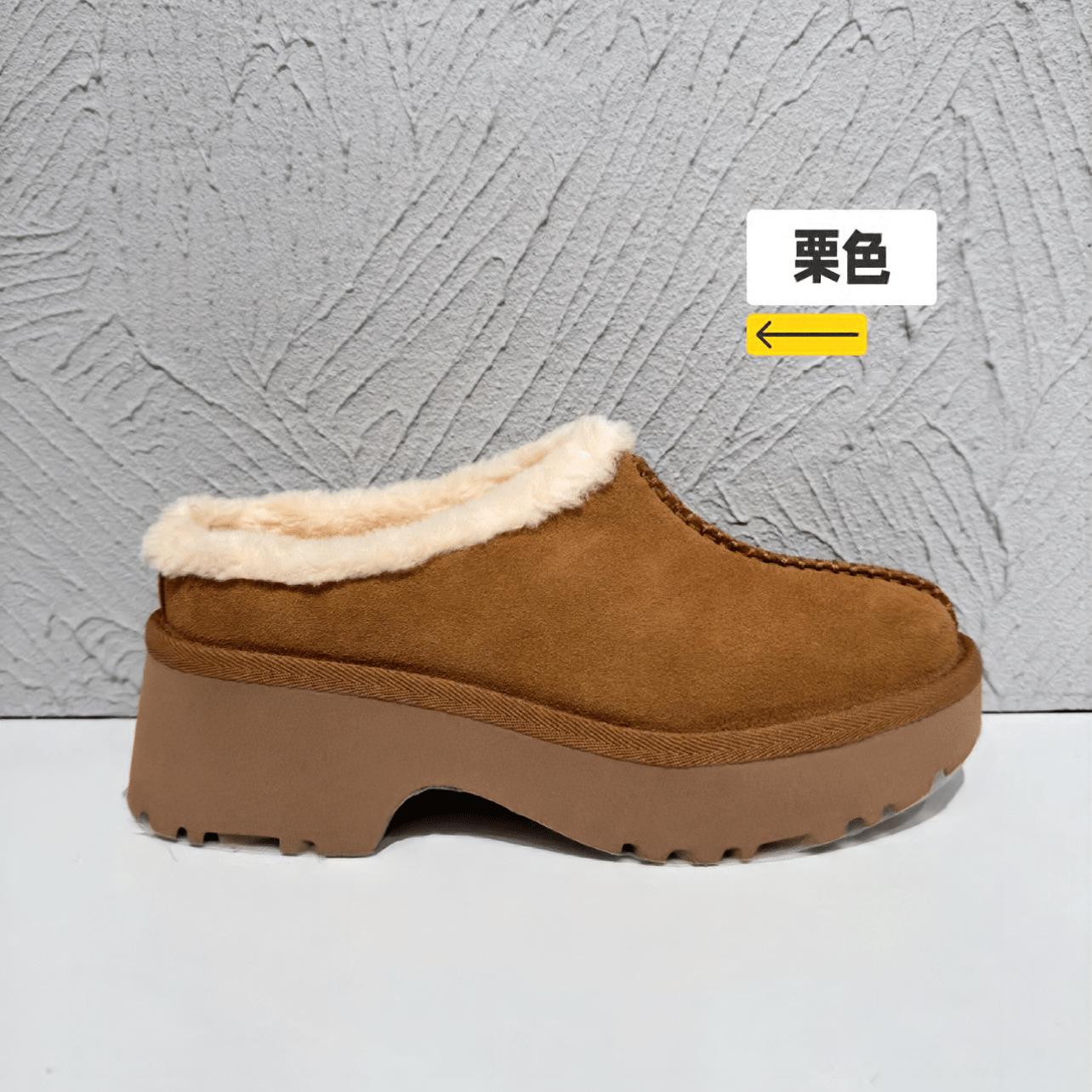 

Хлопковые тапочки Мюллер на толстой подошве на танкетке с закрытым носком, осень-зима 2025, новые, теплые, из хлопка с мехом 40 верблюд