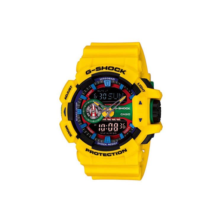 

CASIO Women s Liquid Crystal/Analog Dual Display Series Watch GA-400-9A GA-400-9A Yellow Strap