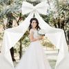 Extra Large Wedding Bow Decor, 118x28 Inch Giant Satin Bow with Long Streamer Huge Decorative Oversized Gift Belt for Arch Bachelorette Birthday