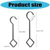 Heavy Iron Hanging Hook 55lb Load Capacity Metal Extension Hook 4pcs for Planter Garments Home Decoration