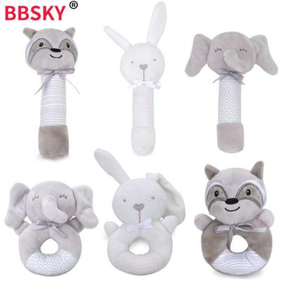 BBSKY Plüschtier Babyrasselstab – Handgriffspielzeug für Säuglinge