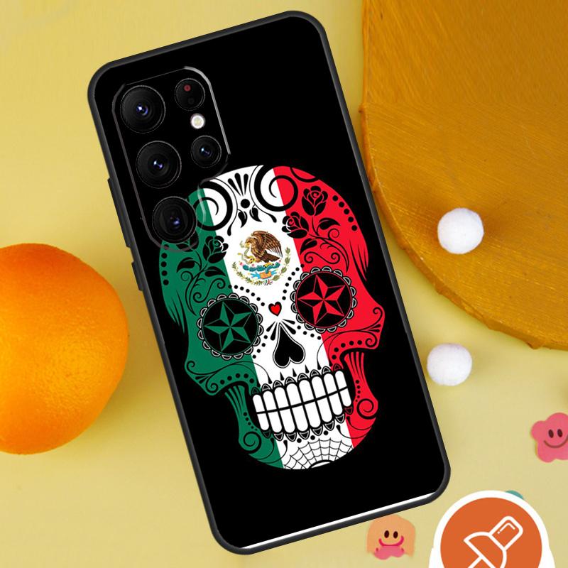 Mexican Skull Girl Tattooed Art Phone Case For Samsung Galaxy S25 Ultra S24 S22 S21 Ultra S9 S10 S20 Plus S23 FE Funda Cover