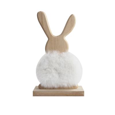 Hölzerner Osterhasen-Zwerg, niedlicher Hase, Dekoration, Ornamente, Heim-Desktop, Ostergeschenk, Hausdekoration
