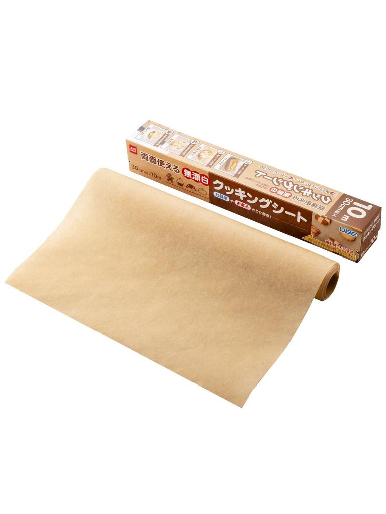 Ube Film Unbleached Cooking 30cm x 1 Oven and Microwave Silicone Resin Made in JUST COOKING Sheet, 10m, Roll, Safe, Double-Sided, Coated, Japan,