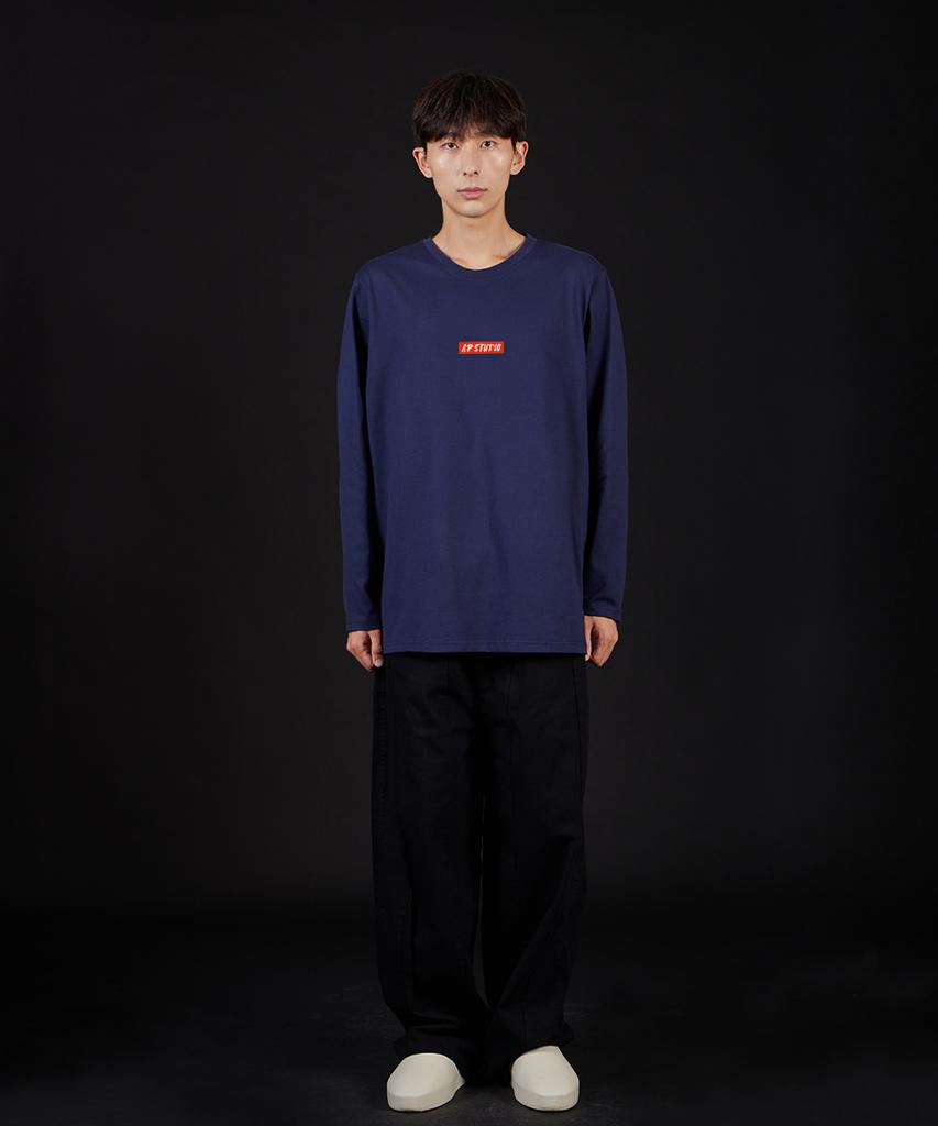 ASTRAL PROJECTION Ap Studio Oversized Long Sleeve T-Shirt_Navy