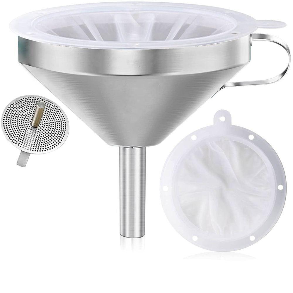 Thick Kitchen Oil  Dispenser Premium Detachable Kitchen Tools Filter Screen Funnel Filter Strainer