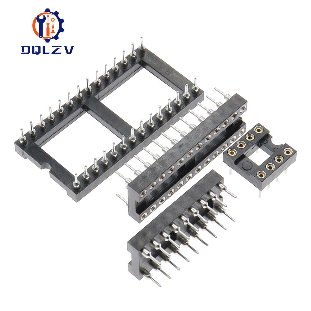 IC-Sockel 6P/8P/14P/16P/18P/20P/24P/28P DIP IC-Sockel Adapter Löttyp 28-Pin Schmaler Körper DIP-Sockel MCU-Sockel 24PIN
