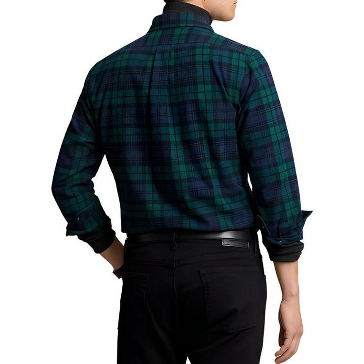 Polo Ralph Lauren Camicia a Maniche Lunghe con Colletto a Punta e Plaid Ricamato Uomo camicie Multicolor MNPOWOV16823881-999