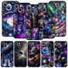 Universe Starry Sky Moon Phone Case Cover for iPhone 17 16 15 14 13 12 11 Pro Max 17 Air Plus Shockproof Soft TPU Shell Fundas