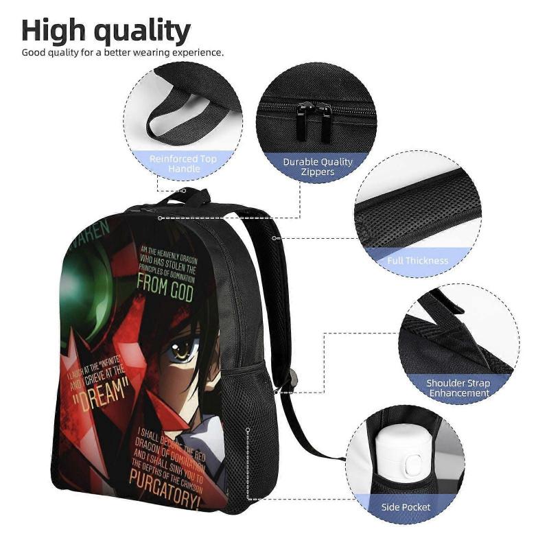 hyoudou issei Anime Backpack Cartoon Travel Bags 3D Printed Casual Daypacks-SYS395