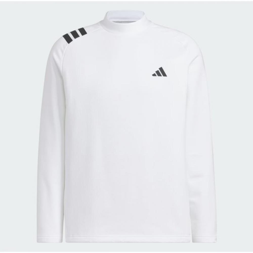 AdidaS Men S Cold Ready 3 StripeS lS Mock Neck Shirt Jl7945