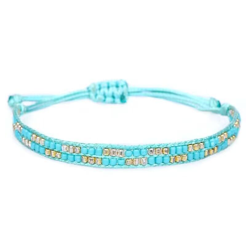 Bohemian Miyuki Seed Bead Wrap Bracelet Women Men Boho Handmade String Woven Slide Knot Adjustable Bracelets Jewelry