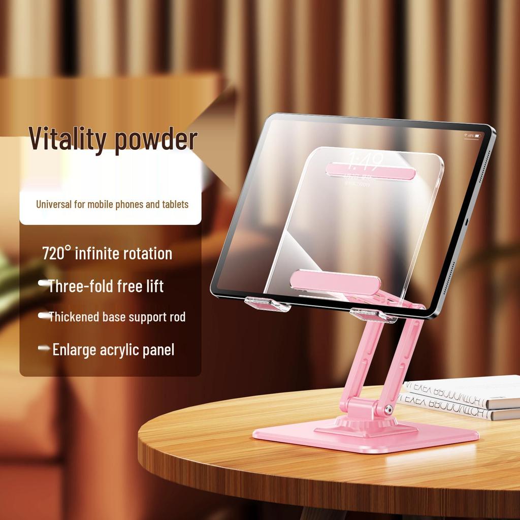 360° Rotating Metal Tablet & Phone Stand - Foldable Desktop Holder