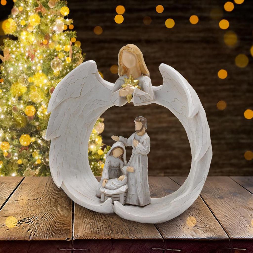 Angel Prayer Cross Ornaments for Home and Garden - Religious Easter Decorations & Gifts