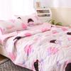 Quilted Summer Quilt And Pillowcase Or Single Quilts Soft Breathable Washable Thin Comforter Double Blanket