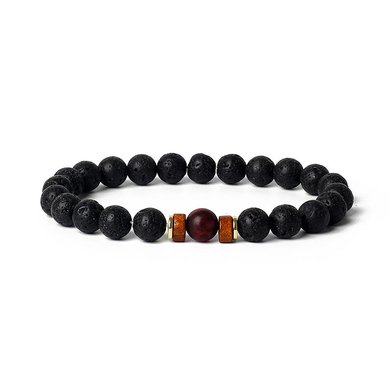 Lava Onyx Dzi Tibetan Buddha Bracelets Men Volcanic Stone Chakra Beads Diffuser Bracelet Women Vintage Meditation Amulet Jewelry