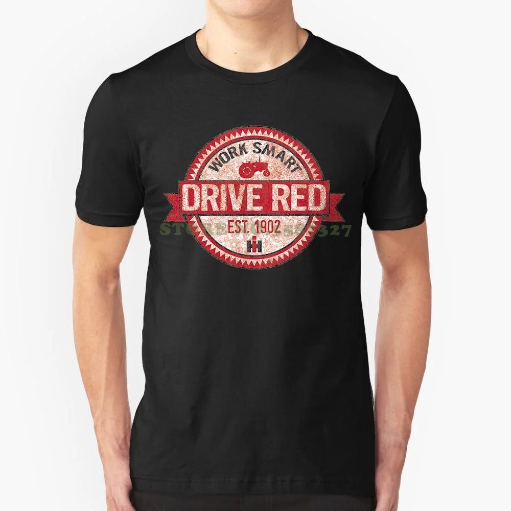 GUOYAN TOP T-shirts Casual Merk Kleding Katoen Werk Slim Rijden Rood Ih International Harvester Tractor Heren T-shirt S