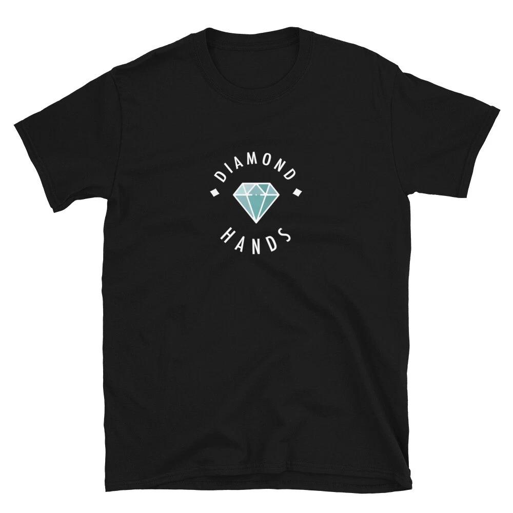 Diamond Hands Aqua T- Shirt WSB Stock TraderTee 3XL