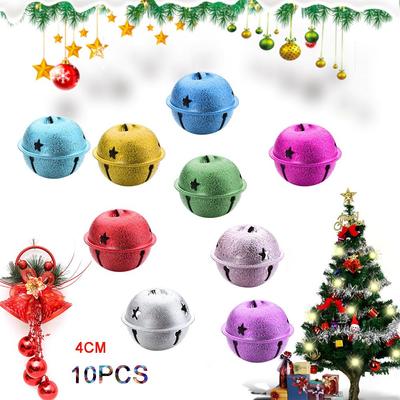 DIY Crafts Christmas Pendant Matte Bells Bright Iron Jingle Christmas Tree Decor Drop Ornaments