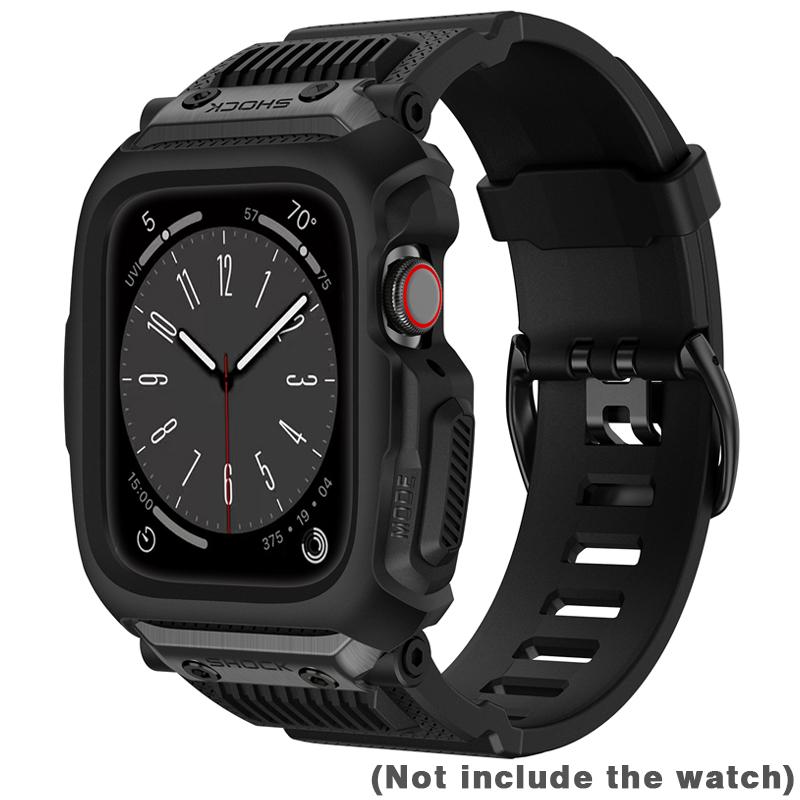 Sport Case+Strap for Apple Watch Band 8 7 45mm Waterproof Drop-Resistant Iwatch Series 6 SE 5 4 3 2 44mm 42mm Mod Kit Correa