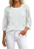Women's Summer Hollow Loose Short Sleeve Breathable Cardigan Sweater