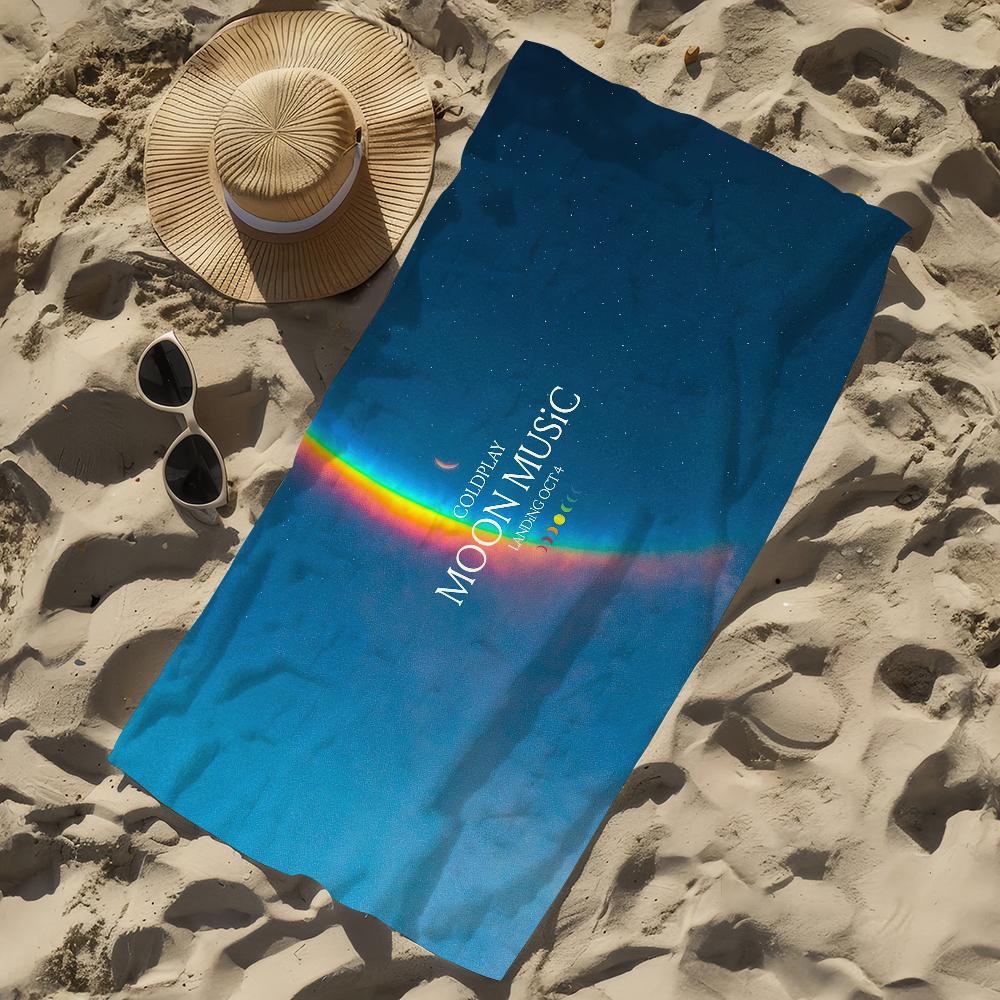 Rock Band C-Coldplay Mond Musik Handtuch Weich Pool Geschenk Für Reise Fitnessstudio Dusche Camping Schnelltrocknend Sport Großes Strandtuch