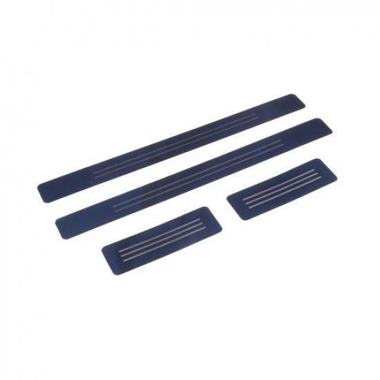 Blue Steel Inner Door Sill Strip Sticker For Land Rover Discovery 5 LR5 2017-22