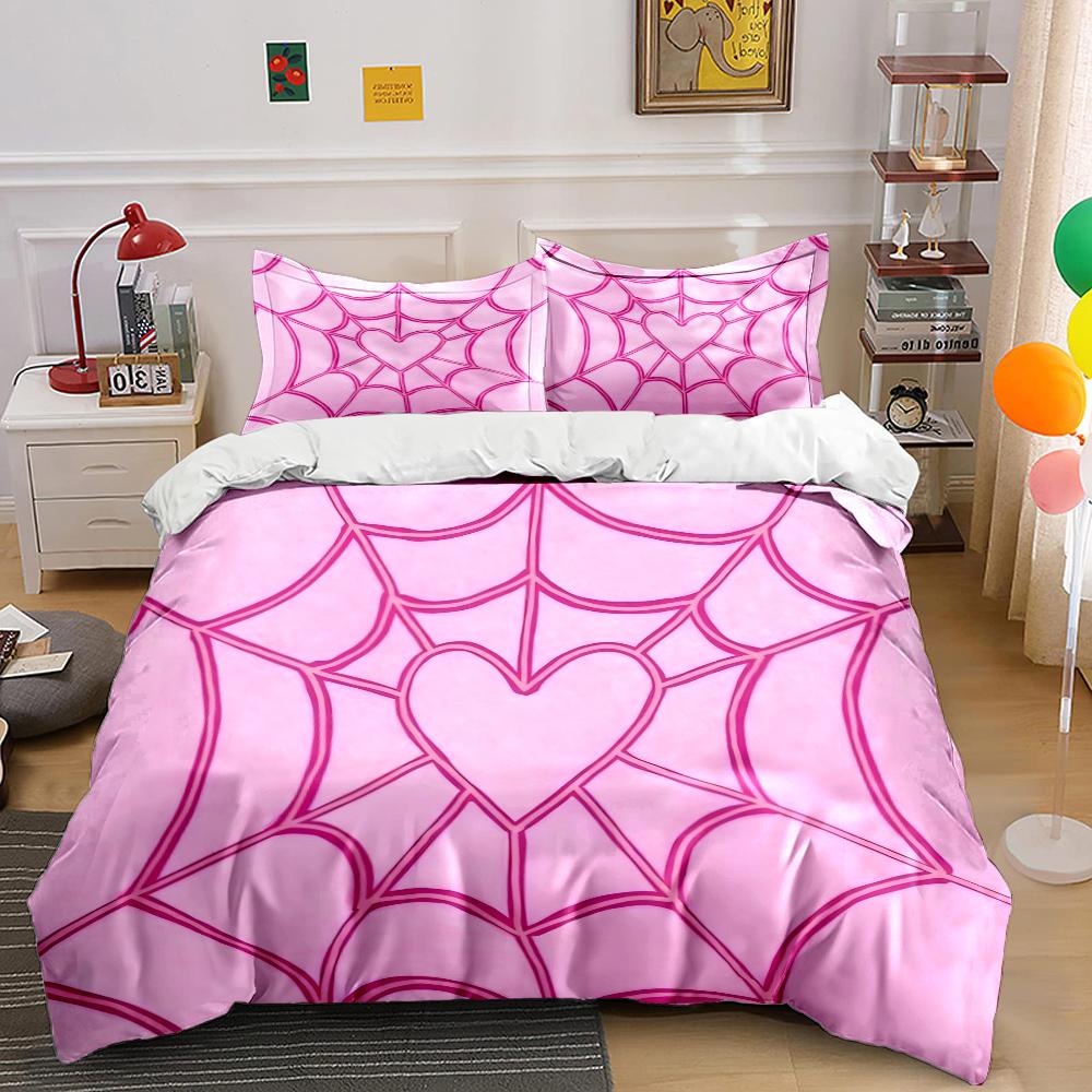 3PC Spider Web Spiders Print Bedding Set Duvet Cover 1 Duvet Cover 2 Pillowcases Adult and Children Bedding Set Luxury To Gifts