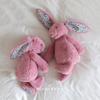 Cute Long Ear Bunny Plush Toy Floral Stuffed Rabbit Doll Comfortable Soft Cuddly Fluffy Bunny Plushie Birthday Gift Room Decor