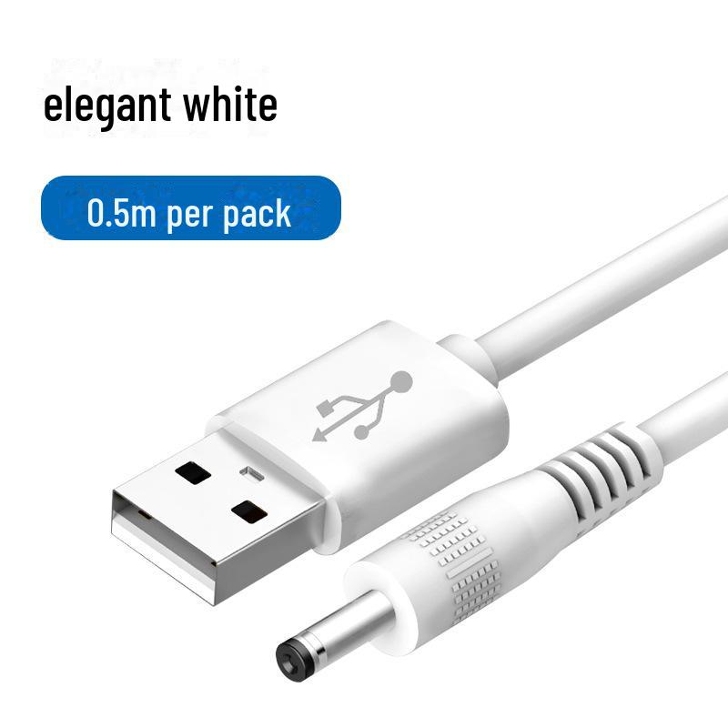 USB To DC 3.5mm Charging Cable for Electric Toothbrush, Speaker, Fan, and Cleansing Device