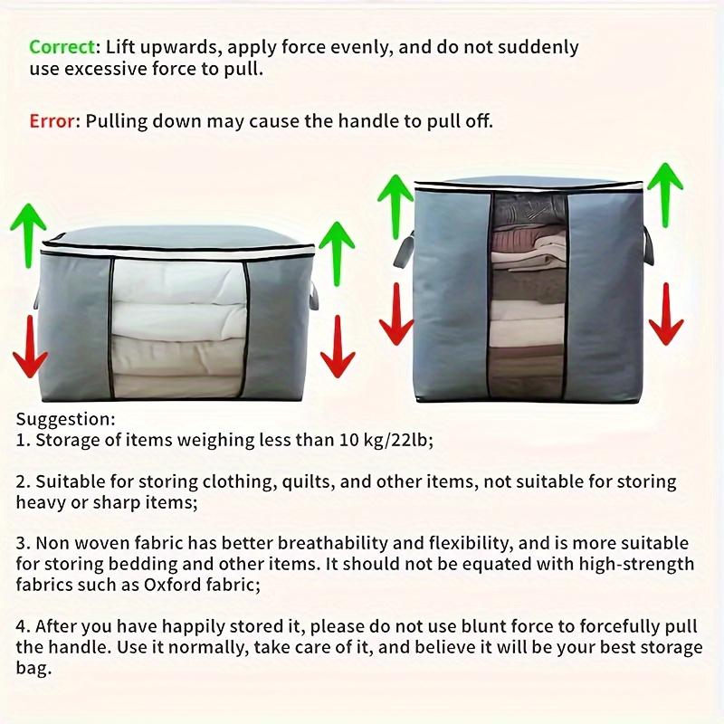 Extra Large Storage Bag – Heavy-Duty Handles, Crystal Clear Window for Visible Closet Organization – Bedroom Decor Must-Have