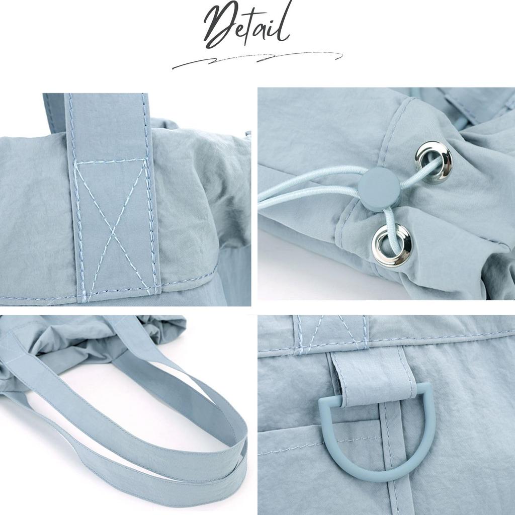 Harujio Large Tote Bag for A3 Large Day Perfect for Nylon Shoulder Solid Trendy Women, Size, Lightweight, Capacity, Bag, Travel, Commuting, School,