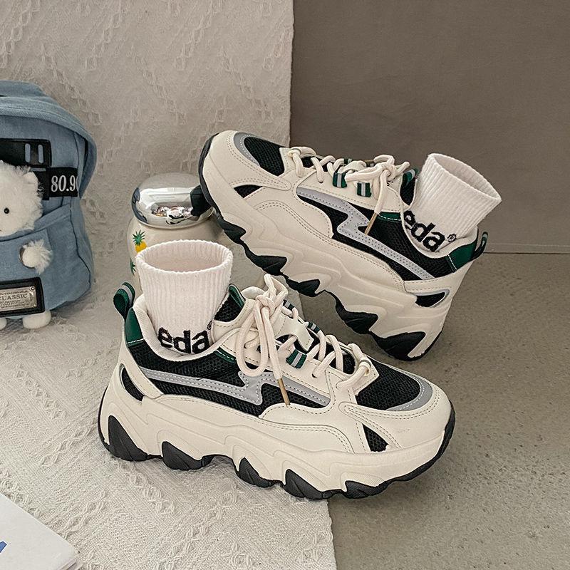 Dad Shoes Women's Summer and Autumn Height Increasing New Mesh Breathable Versatile Ins Casual Platform Sneaker