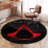 Custom Name Assassin's Creed Printed Round Rug Carpet Chair Rug Area Rug Entryway Doormats,for Office Chair Living Room Bedroom Kitchen Room.