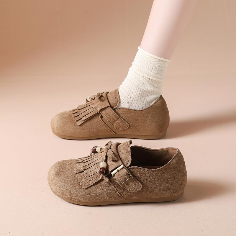 

Fashion CRLAYDK Tassel Slip On Loafers for Women Fashion Sneakers Casual Suede Comfortable Driving Flats Moccasins Walking Shoes 35