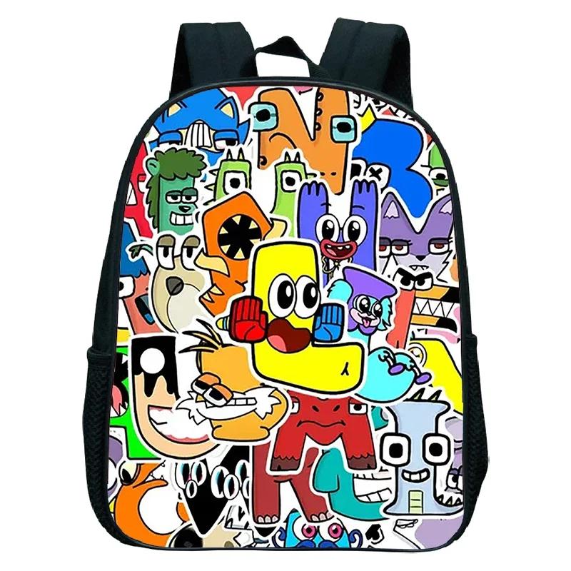 Cartoon Preschool Bookbag Waterproof Backpack Alphabet Lore Print School Bags Kindergarten Backpacks for Boys Girls Kids Bag