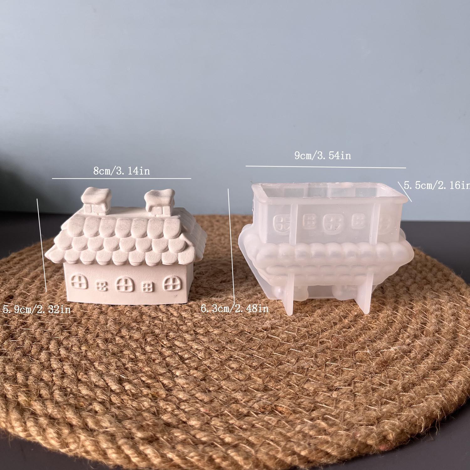 

Рождественский коттеджный дом, капельная форма, гипсовый коттедж, ароматическая свеча, украшение, силиконовые формы