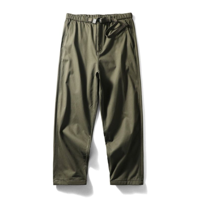 American Retro Cotton Overalls Men's Autumn and Winter Trendy Straight-leg Padded Fleece Trousers Export Cattle Goods Casual Pants