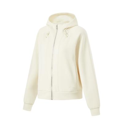 Fitness Series Hooded Cardigan Solid Color Sweatshirt Women Sweatshirts Fat-Yellow AWDU148-1