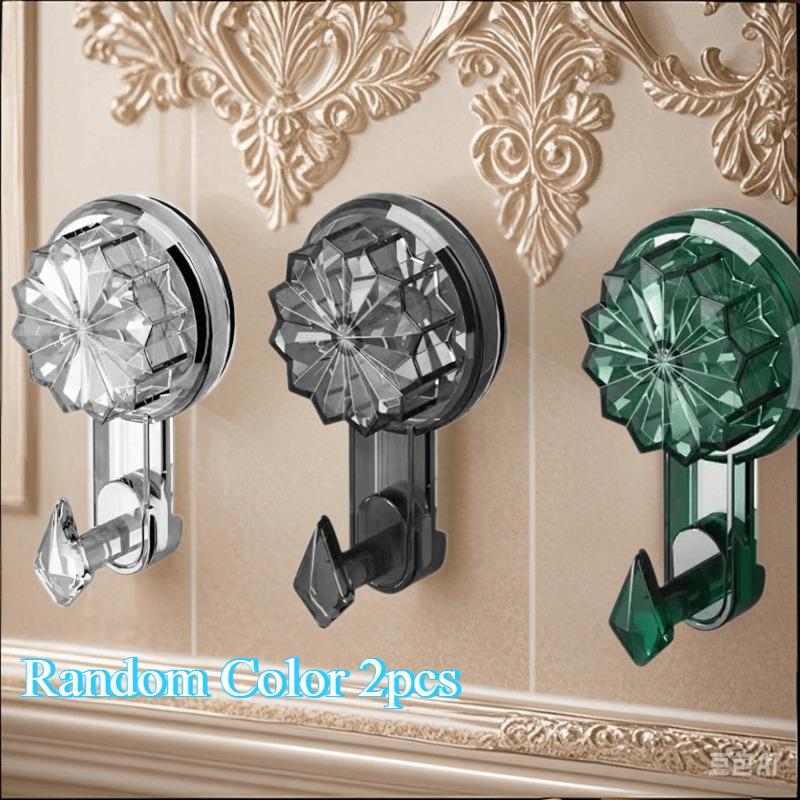 Saughaken, Hochleistungs-Vakuum-Saugknöpfe mit Haken, Abnehmbare Wiederverwendbare Badezimmer-Saughaken für Fliesenwand. Wandhaken