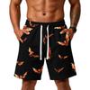 Men's Loose Fit Halloween Themed Shorts with Drawstring Waist and Multiple Pockets Casual Sport Shorts for Everyday Wear