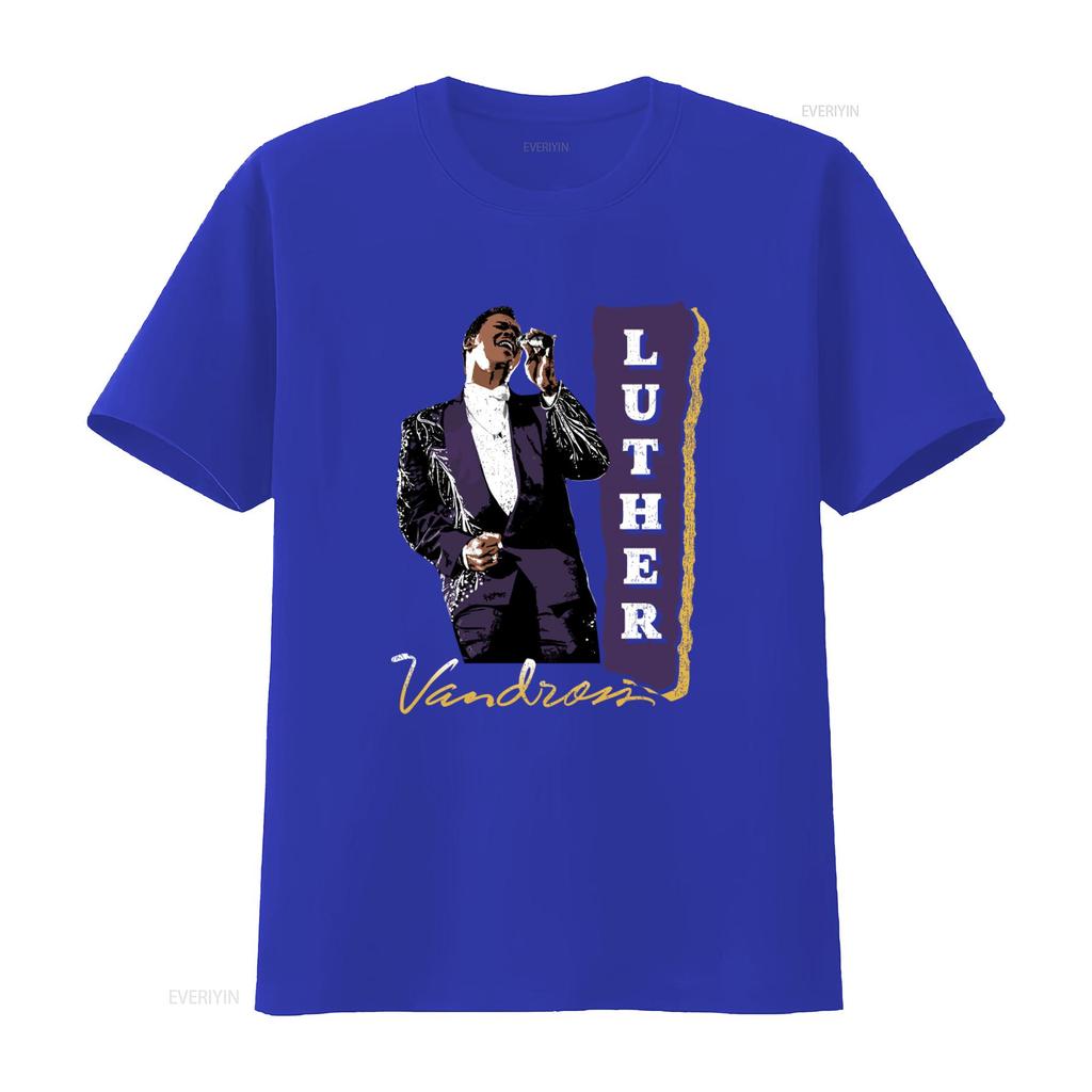 Luther Vandross R B Soul Singer Retro Style T Shirt for Music Lovers Vintage Washed Streetwear Designer Clothes Graphic