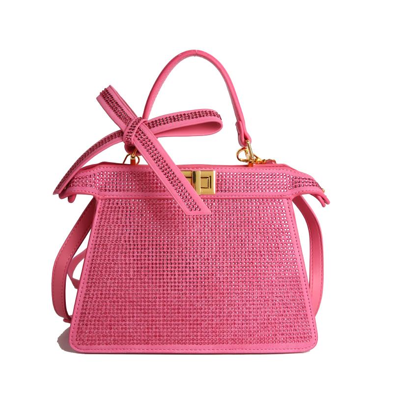European and American New Diamond-encrusted Handbag Fashionable Retro Full Diamond Shoulder Messenger Chain Women's Bag