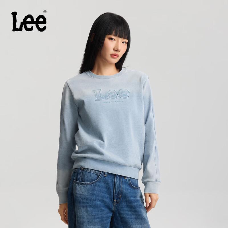Lee Women s Patchwork Logo Round Neck Sweatshirt L 15290₽