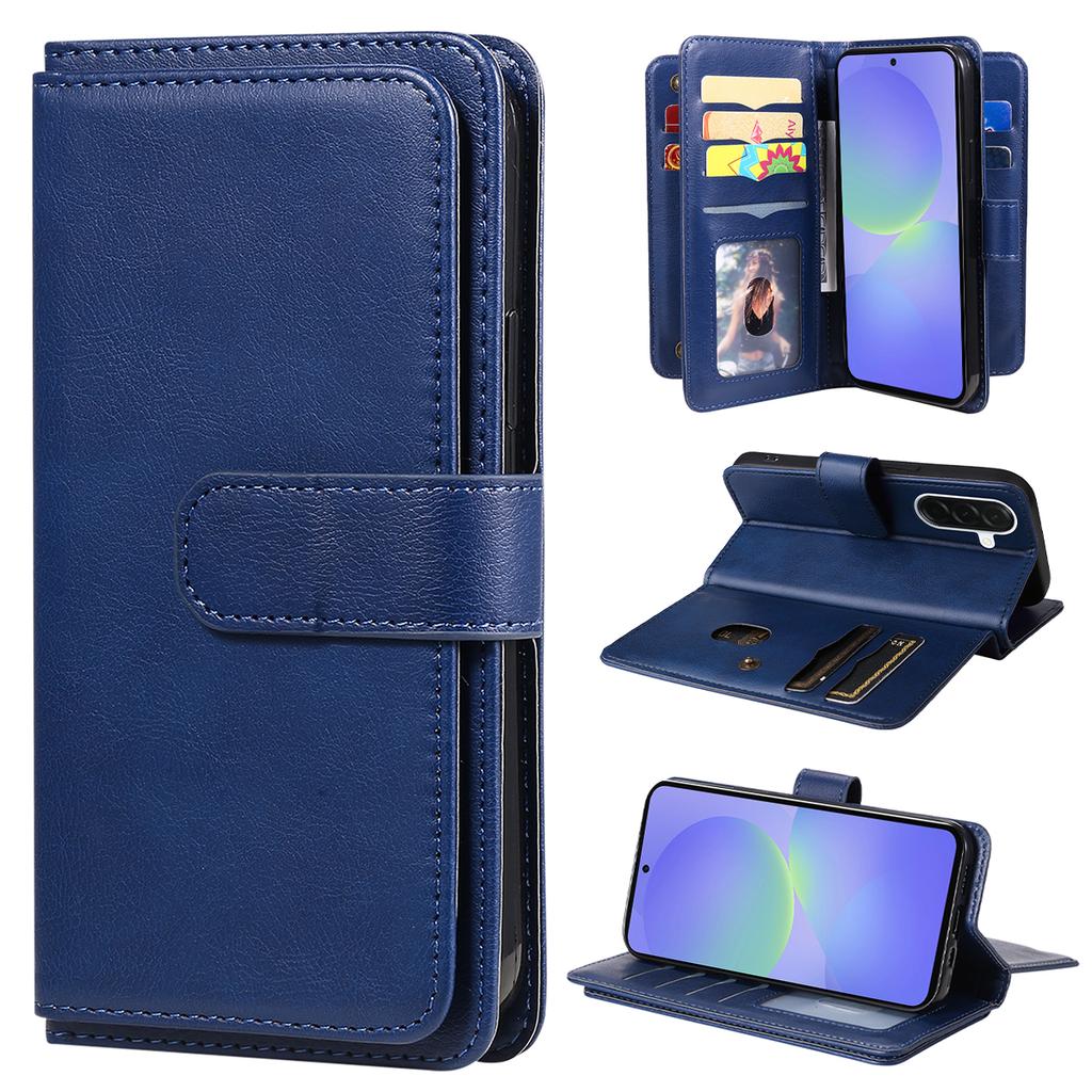 For Samsung Galaxy A37 5G Leather Case with 10 Card Holder Phone Cover Stand