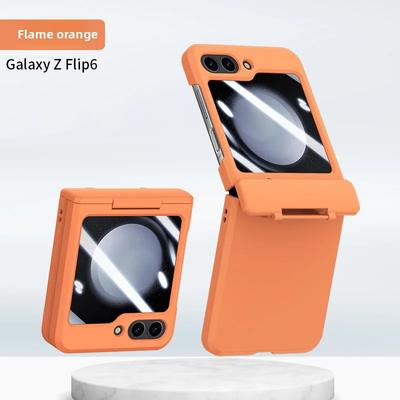 Phone Case for Samsung Z Flip 7 Fe 6 5 4 3 Flip6 Flip5 with Tempered Film Hinge Protection Protective Cover Skin Feel