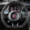 Чехол на руль автомобиля из микрофибры и кожи для Fiat 500 2007- 500e   500L 2014-2018 500X 2015- Автоаксессуары