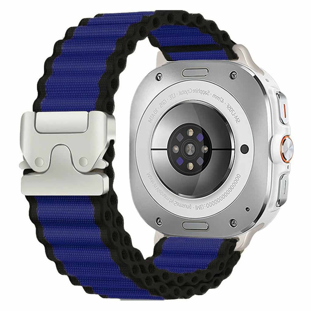 For Samsung Galaxy Watch Ultra (2025) 47mm / Ultra 47mm Watch Band Parachute Buckle Wide Ripple Pattern Nylon Wrist Strap