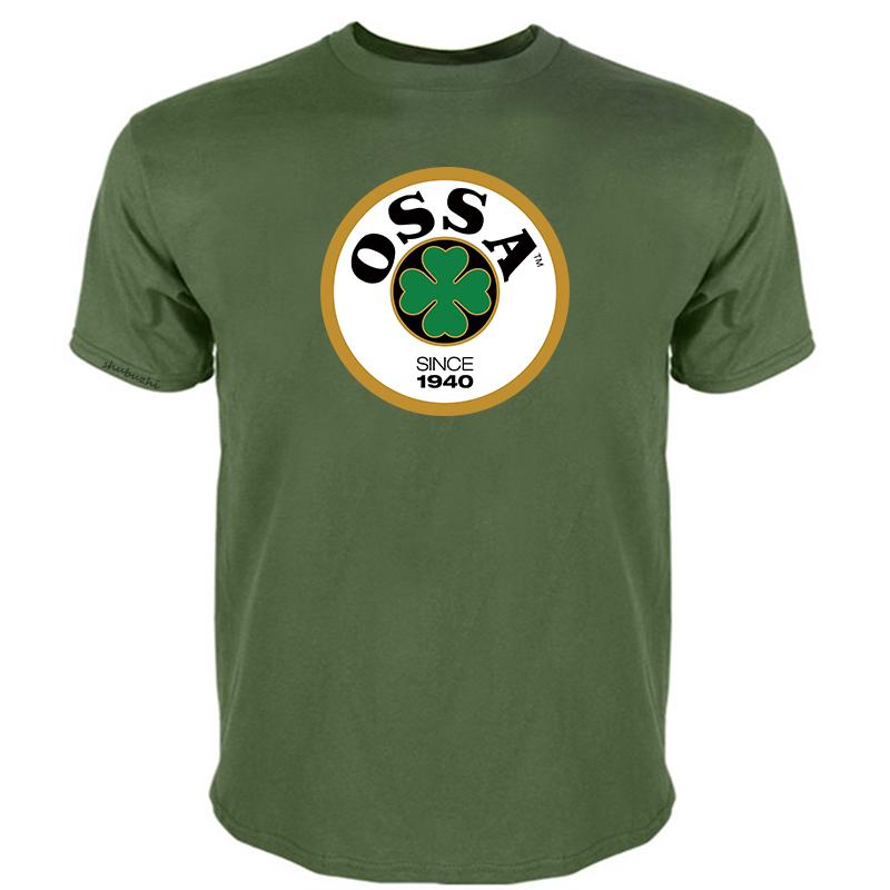 Cotton Tshirt mens summer Tops OSSA Logo summer fashion tshirt men High Quality tops euro size boys gifts